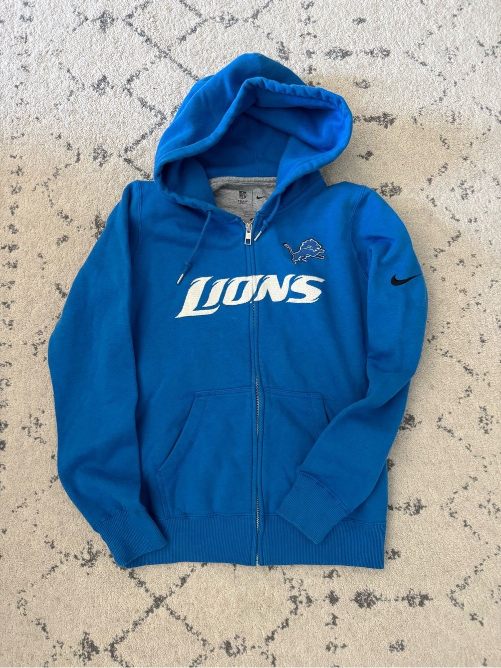 Nike NFL Detroit Lions Hooded Zip Up Sweatshirt